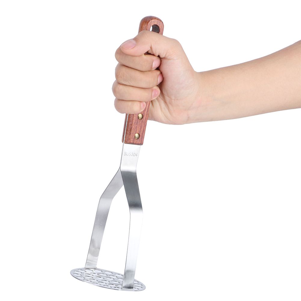 Household Manual SUS304 Stainless Steel Pressed Potato Masher Crusher Kitchen view 6