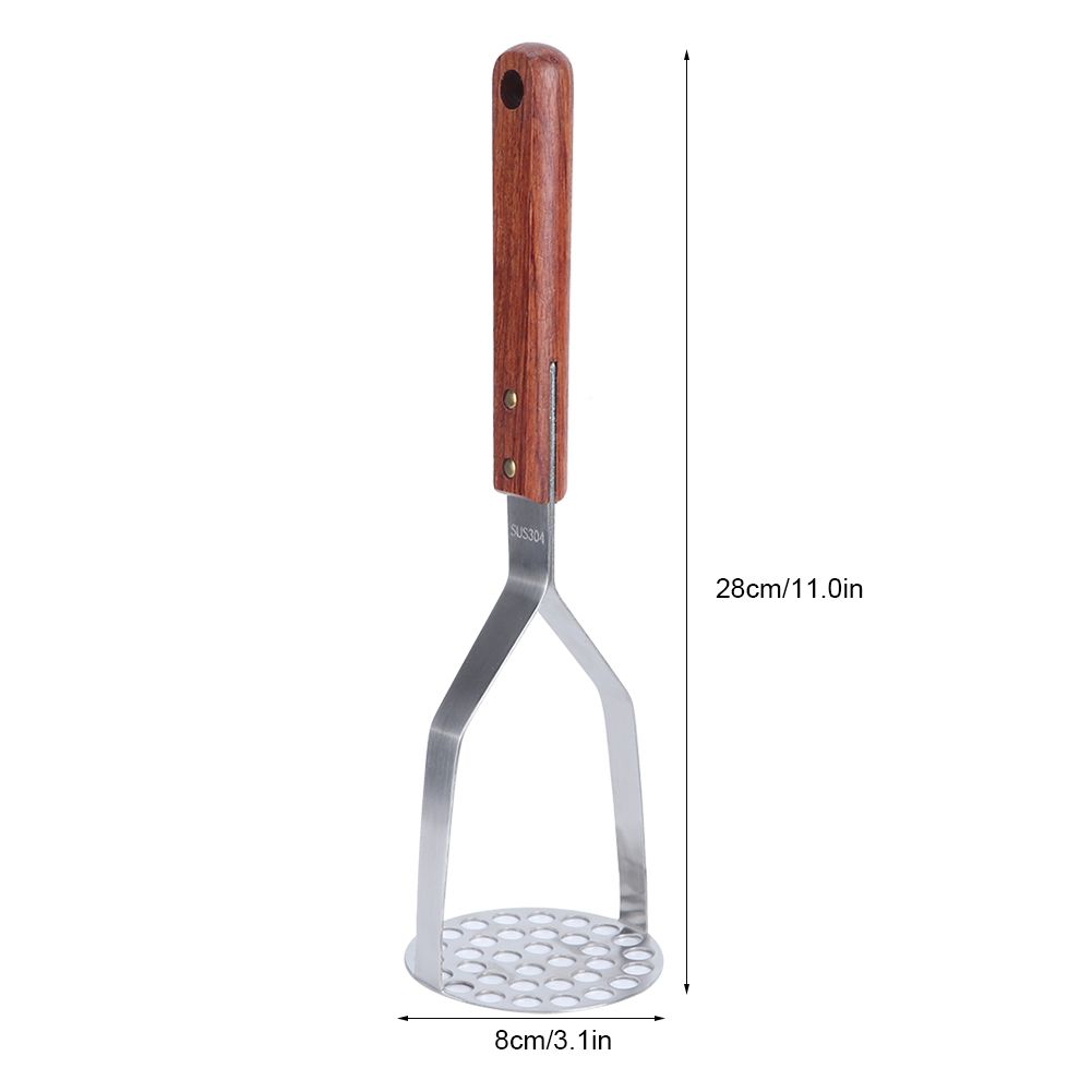 Household Manual SUS304 Stainless Steel Pressed Potato Masher Crusher Kitchen view 11