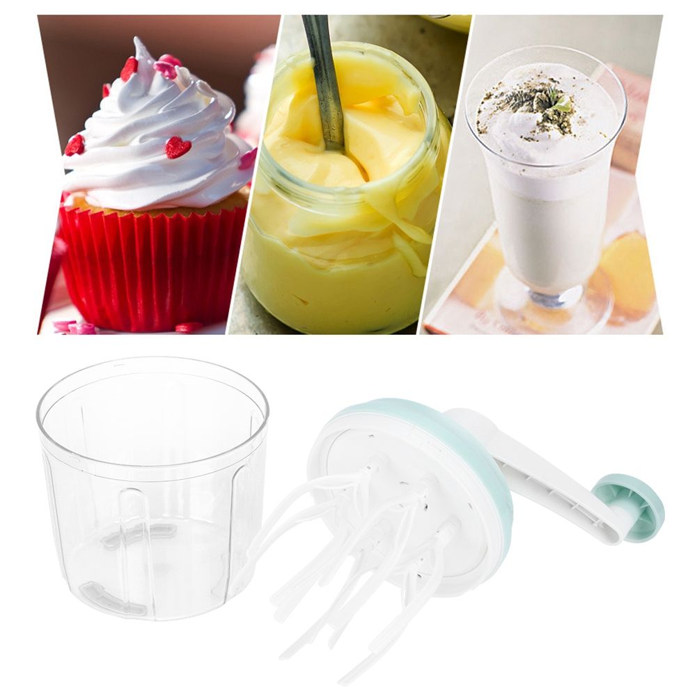 1200mL Manual Egg Beater Mixer Hand Crank Egg Cream Whisk Kitchen Baking Supply view 3