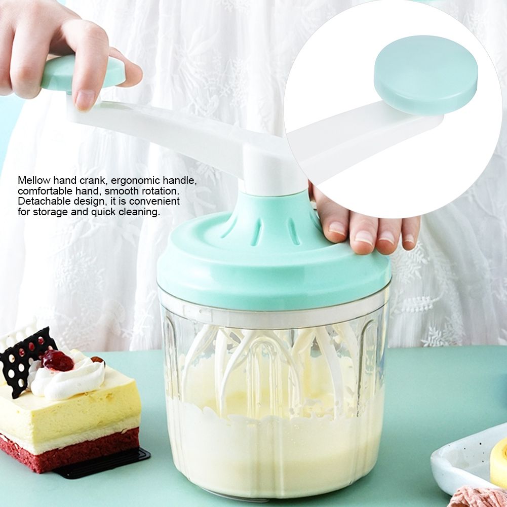 1200mL Manual Egg Beater Mixer Hand Crank Egg Cream Whisk Kitchen Baking Supply view 8