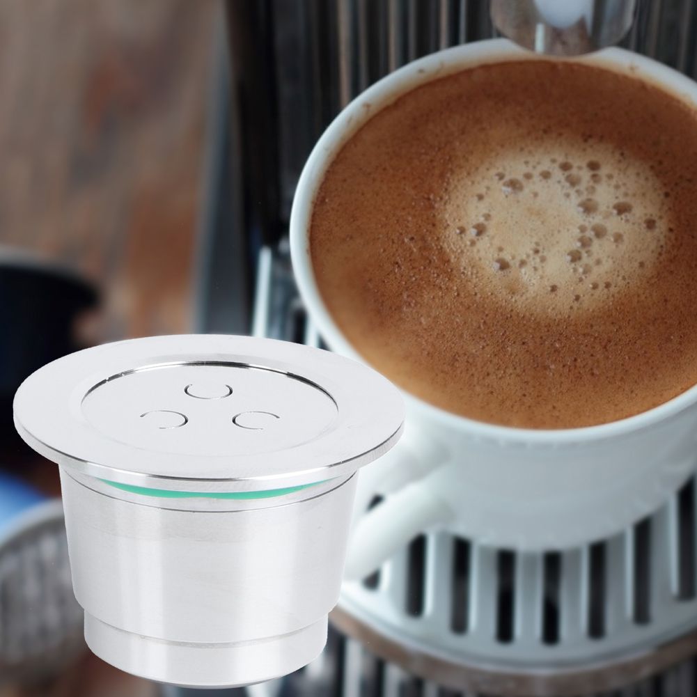 Stainless Steel Reusable Coffee Capsule Cup Kit Fit for Nespresso Coffee view 5