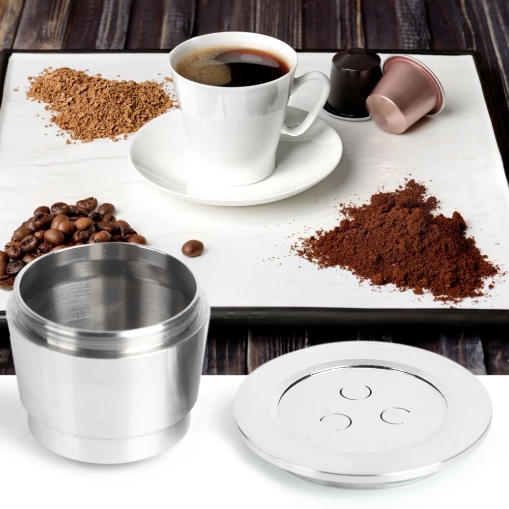 Stainless Steel Reusable Coffee Capsule Cup Kit Fit for Nespresso Coffee view 6