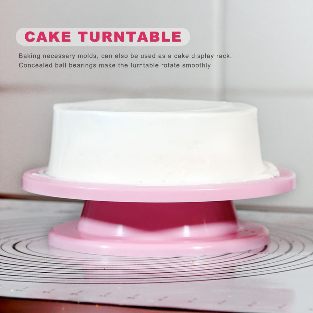 Rotating Cake Turntable Cake Decorating Display Stand Base DIY Kitchen Baking view 7