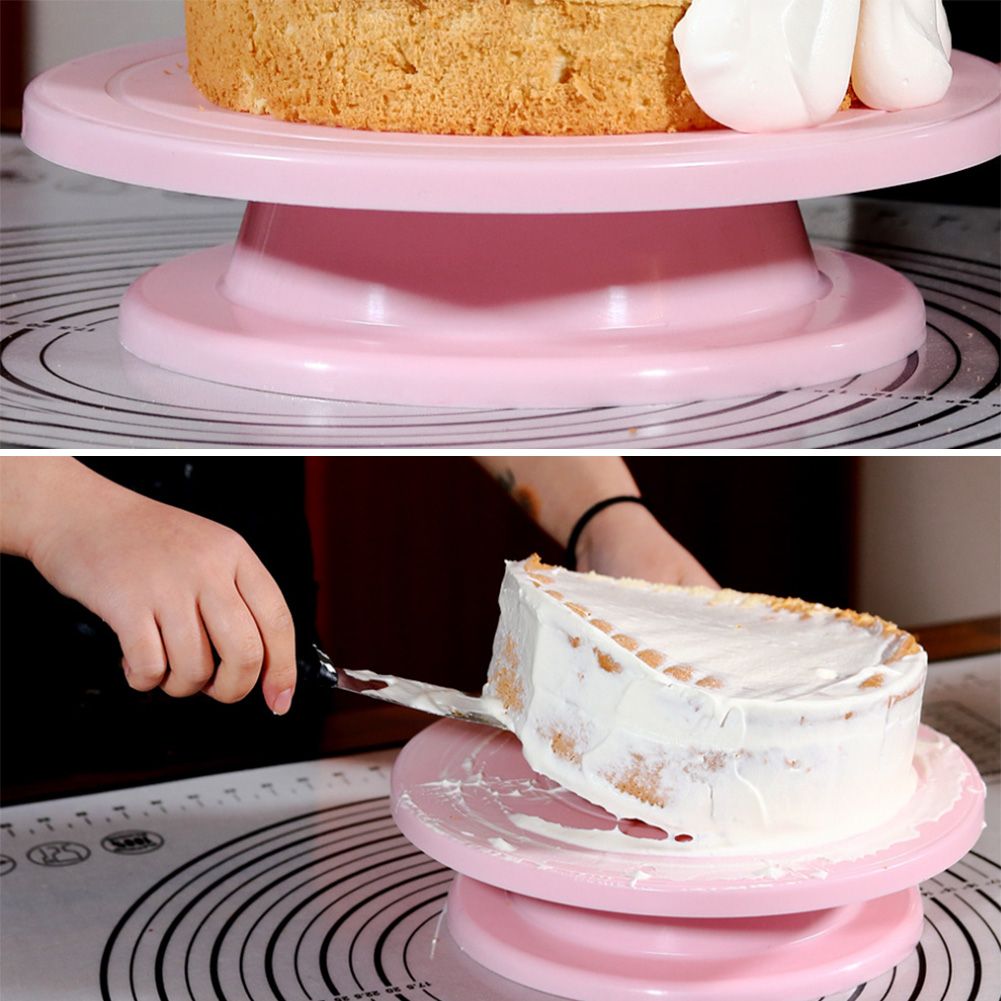 Rotating Cake Turntable Cake Decorating Display Stand Base DIY Kitchen Baking view 8