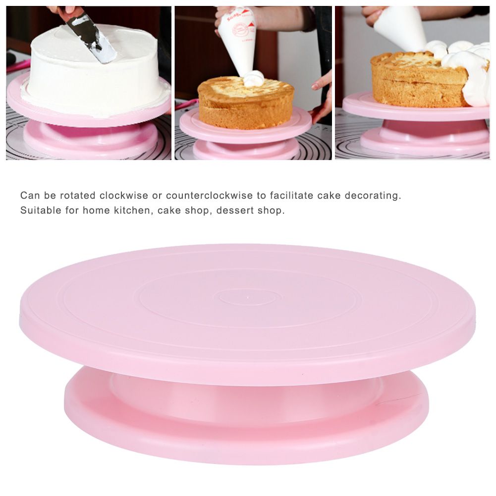 Rotating Cake Turntable Cake Decorating Display Stand Base DIY Kitchen Baking view 9