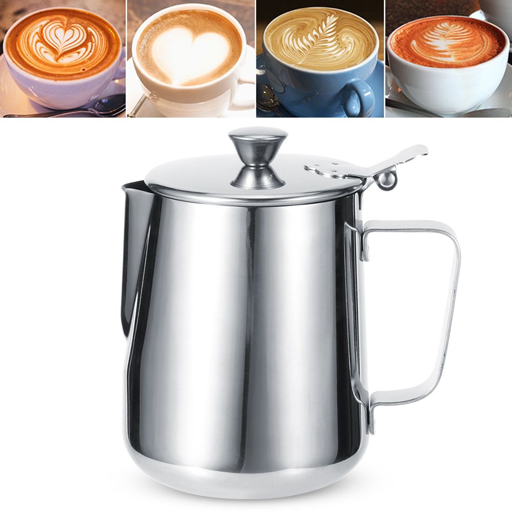 Stainless Steel Thicken Milk Frothing Cup Jug Coffee Pitcher Latte Art with view 4