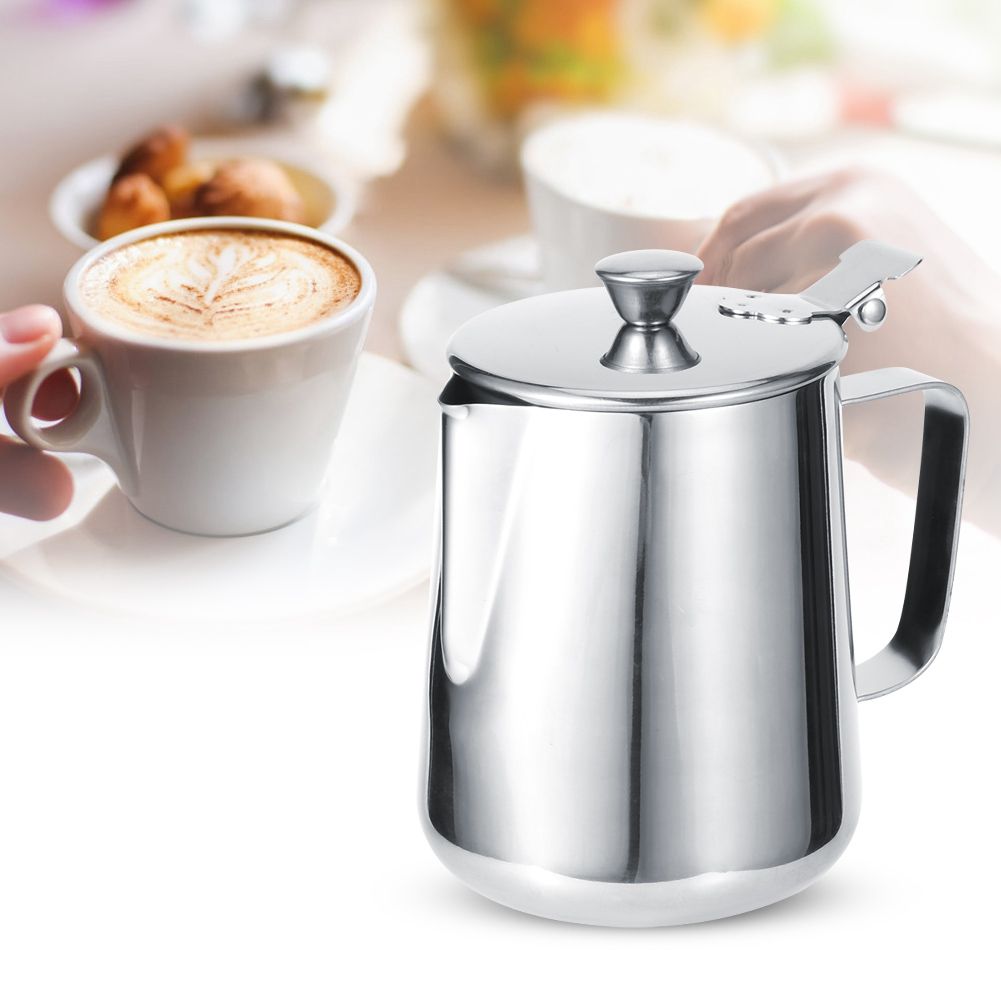Stainless Steel Thicken Milk Frothing Cup Jug Coffee Pitcher Latte Art with view 5