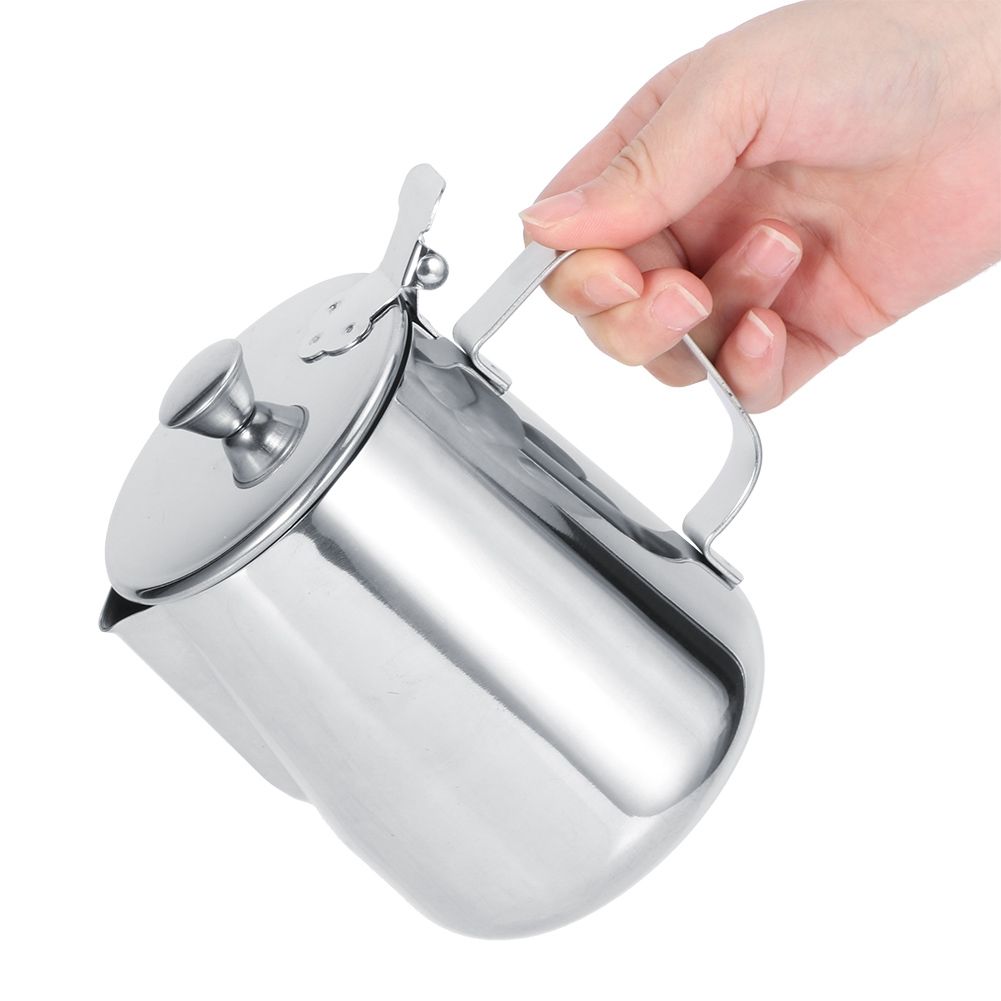 Stainless Steel Thicken Milk Frothing Cup Jug Coffee Pitcher Latte Art with view 6
