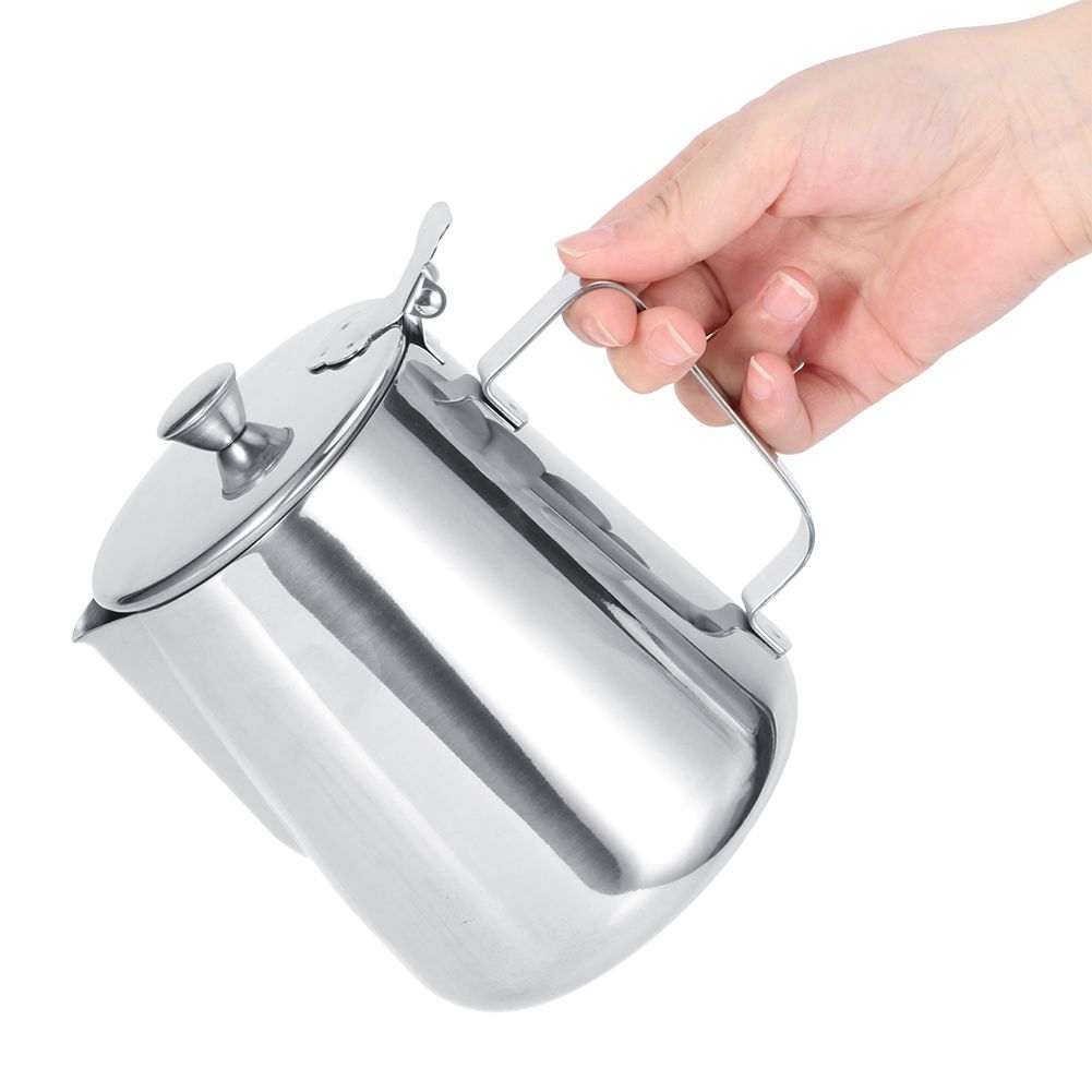 Stainless Steel Thicken Milk Frothing Cup Jug Coffee Pitcher Latte Art with view 6