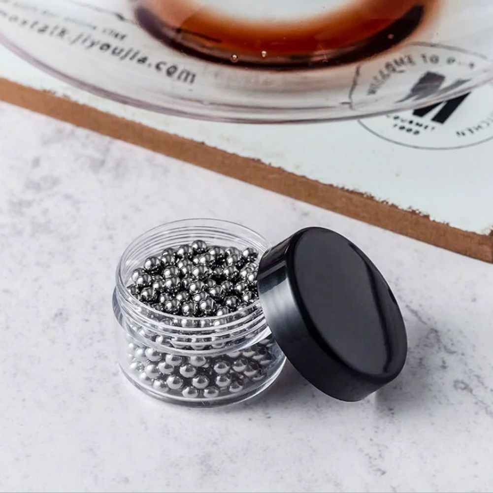 300Pcs 4mm Stainless Steel Cleaning Beads Wine Tea Stains Decanter Cup Bottle