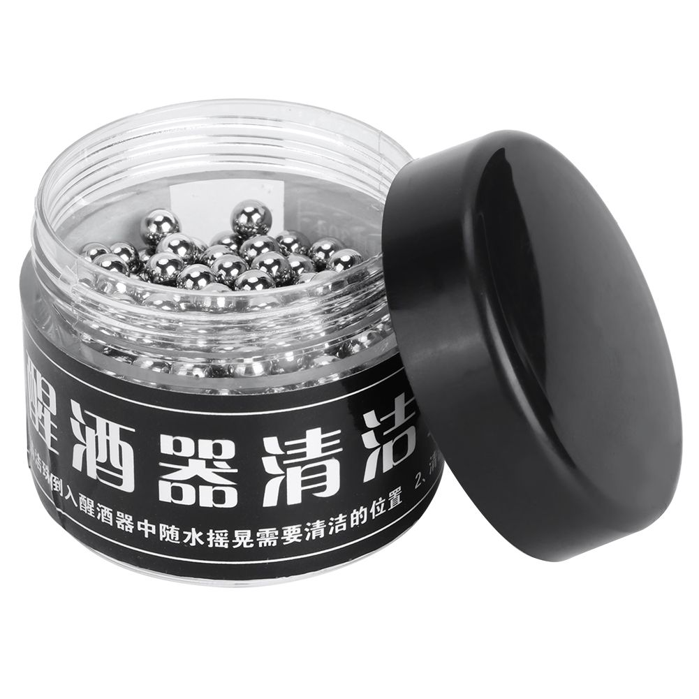 300Pcs 4mm Stainless Steel Cleaning Beads Wine Tea Stains Decanter Cup Bottle view 2