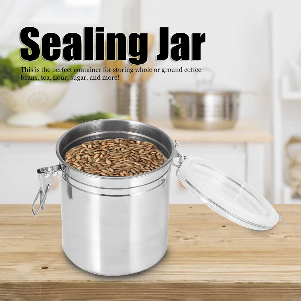 Stainless Steel Coffee Beans Tea Sealed Jar Cans Storage Container for Sugar view 7