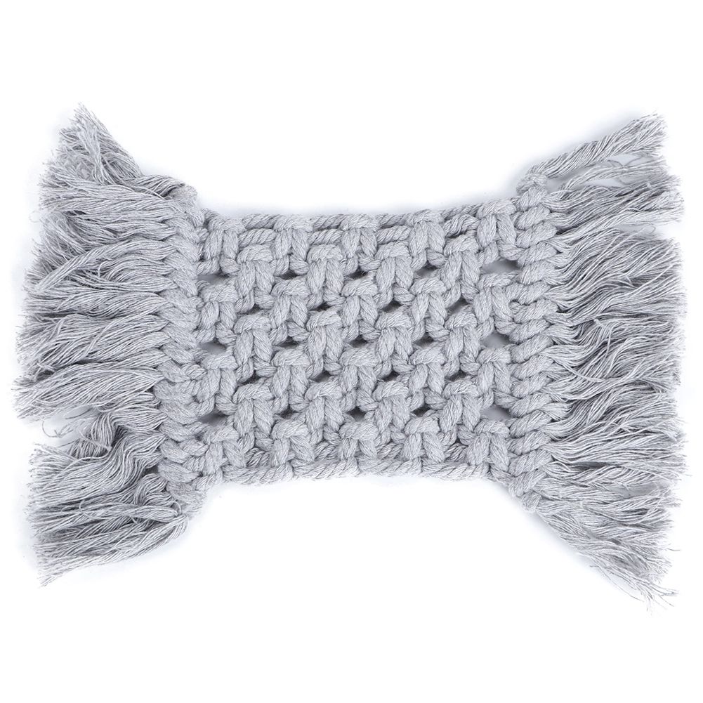 Elegant Anti-Skid Rectangular Cotton Thread Cup Mat Placemat Coffee Mat with view 2