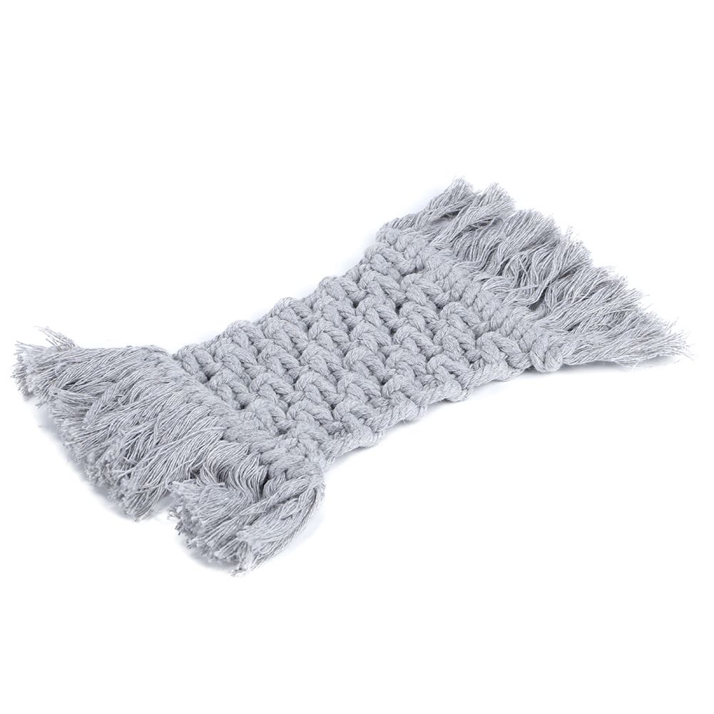 Elegant Anti-Skid Rectangular Cotton Thread Cup Mat Placemat Coffee Mat with view 6