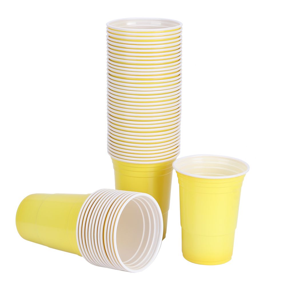 50Pcs 450ml Disposable Party Plastic Cup Party Game Supplies for Bar Parties
