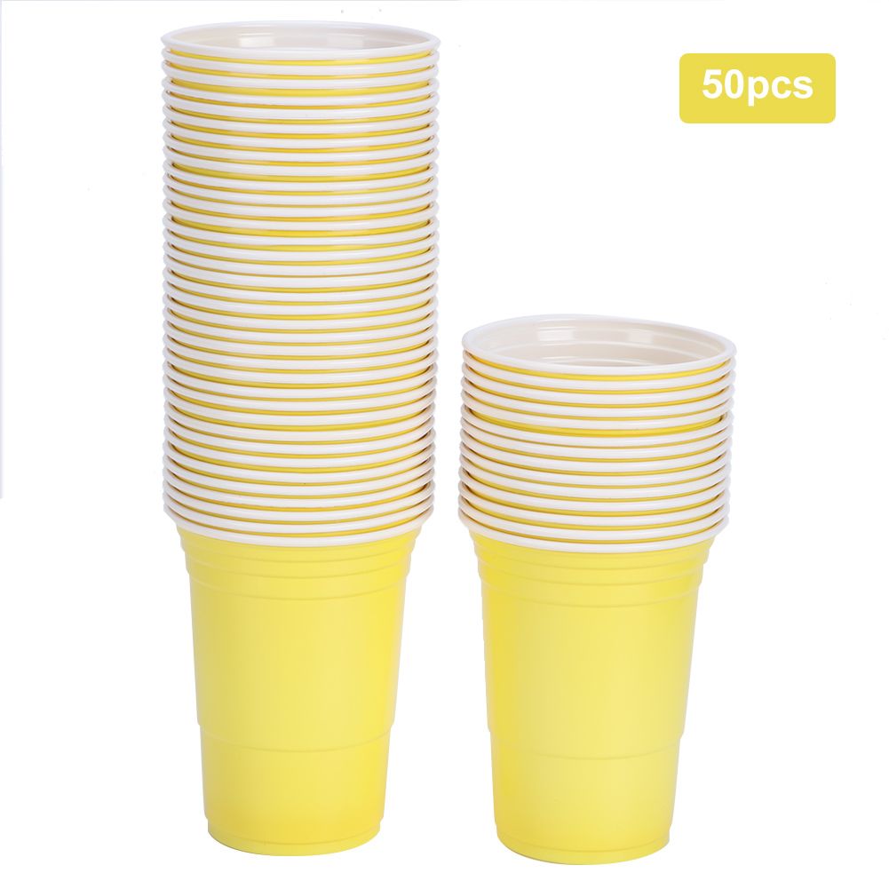 50Pcs 450ml Disposable Party Plastic Cup Party Game Supplies for Bar Parties view 2