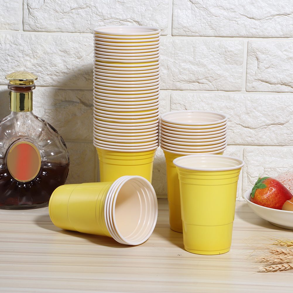 50Pcs 450ml Disposable Party Plastic Cup Party Game Supplies for Bar Parties view 5