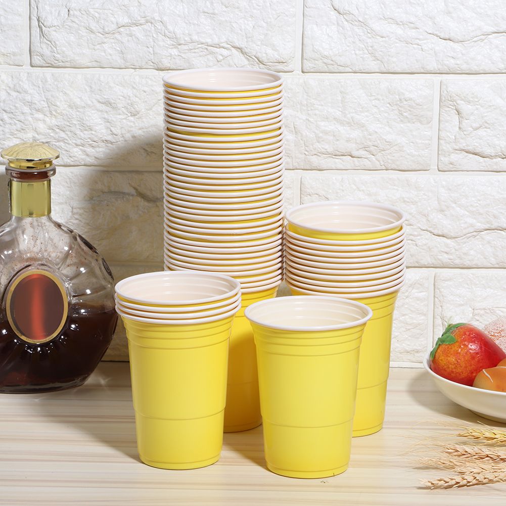 50Pcs 450ml Disposable Party Plastic Cup Party Game Supplies for Bar Parties view 6