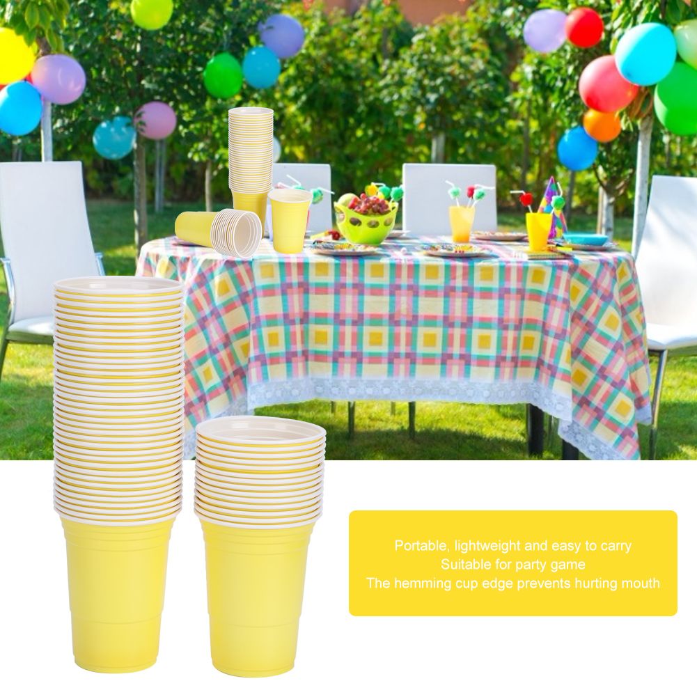 50Pcs 450ml Disposable Party Plastic Cup Party Game Supplies for Bar Parties view 7