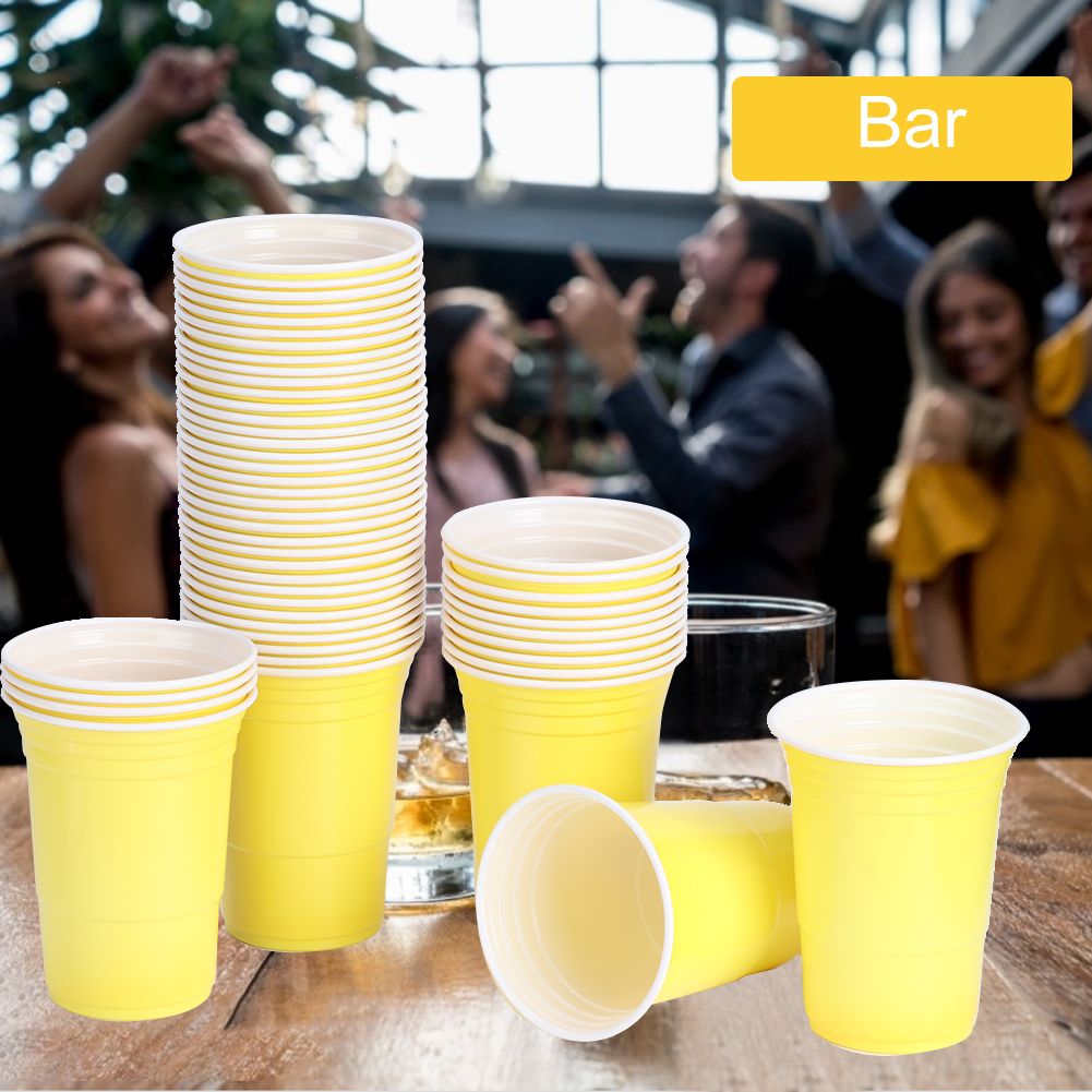 50Pcs 450ml Disposable Party Plastic Cup Party Game Supplies for Bar Parties view 8