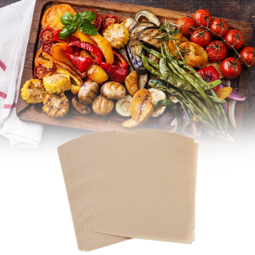 100Pcs Non-Stick Parchment Paper Baking Sheets Silicone Baking Mat Kitchen view 3