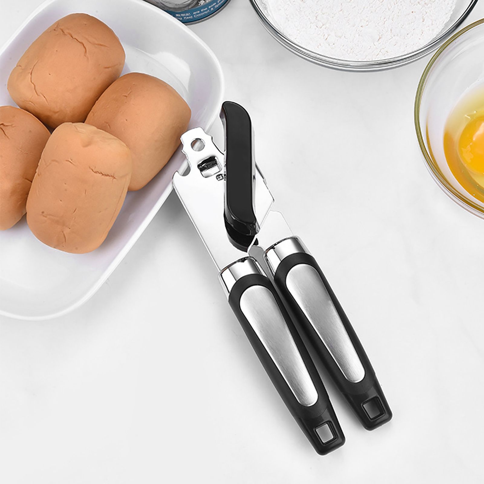 Stainless Steel Cans Opener Multi Function Hand Held Tin Opener for Jar Bottle view 4