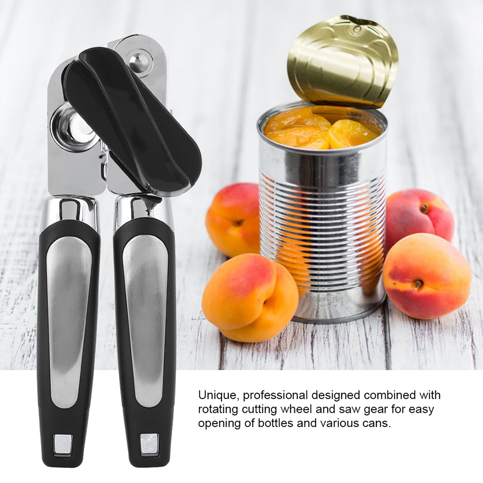 Stainless Steel Cans Opener Multi Function Hand Held Tin Opener for Jar Bottle view 8