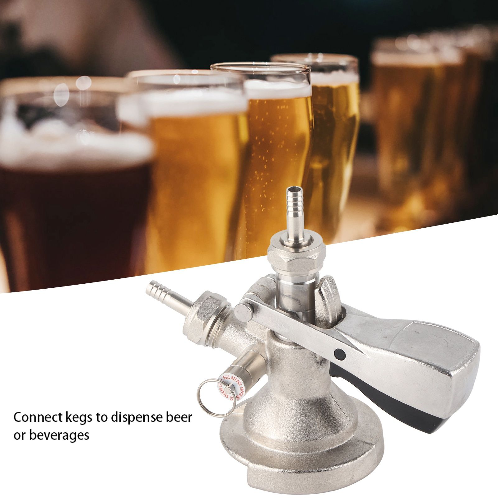 A Type Keg Coupler Stainless Steel Beer Keg Dispenser Connector Dispensing view 7
