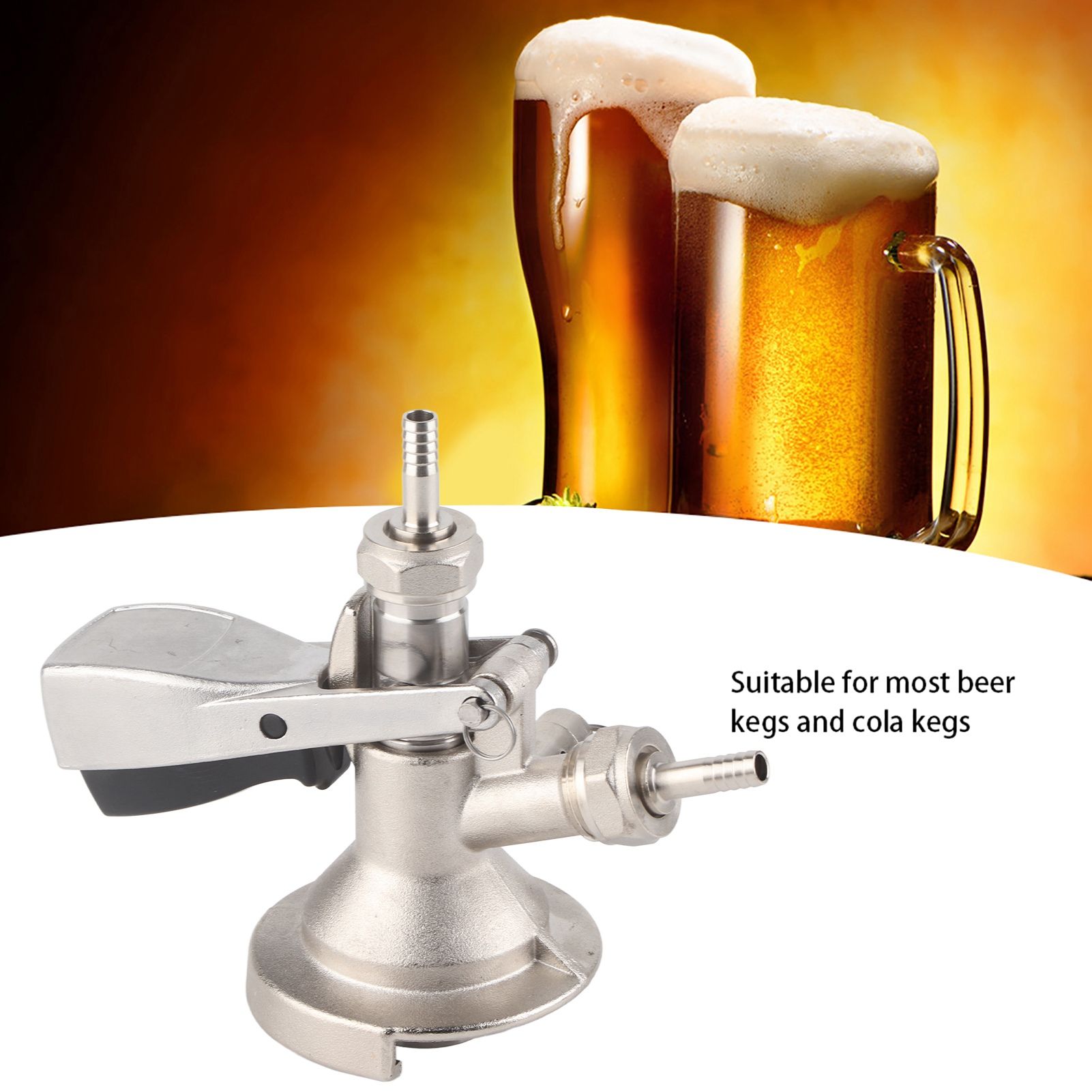 A Type Keg Coupler Stainless Steel Beer Keg Dispenser Connector Dispensing view 8