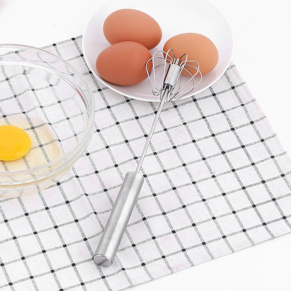 Semi Automatic Stainless Steel Egg Beater Mixer Blender Milk Frother Kitchen view 5