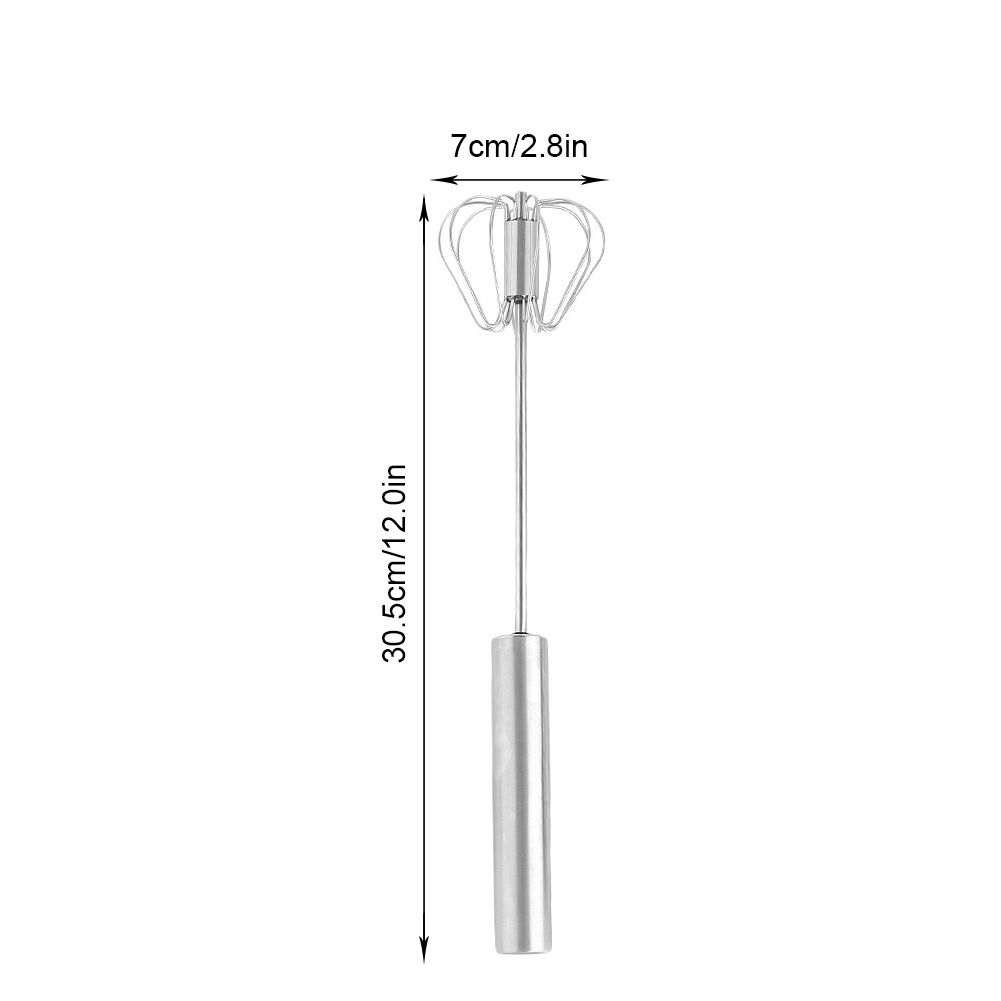Semi Automatic Stainless Steel Egg Beater Mixer Blender Milk Frother Kitchen view 11