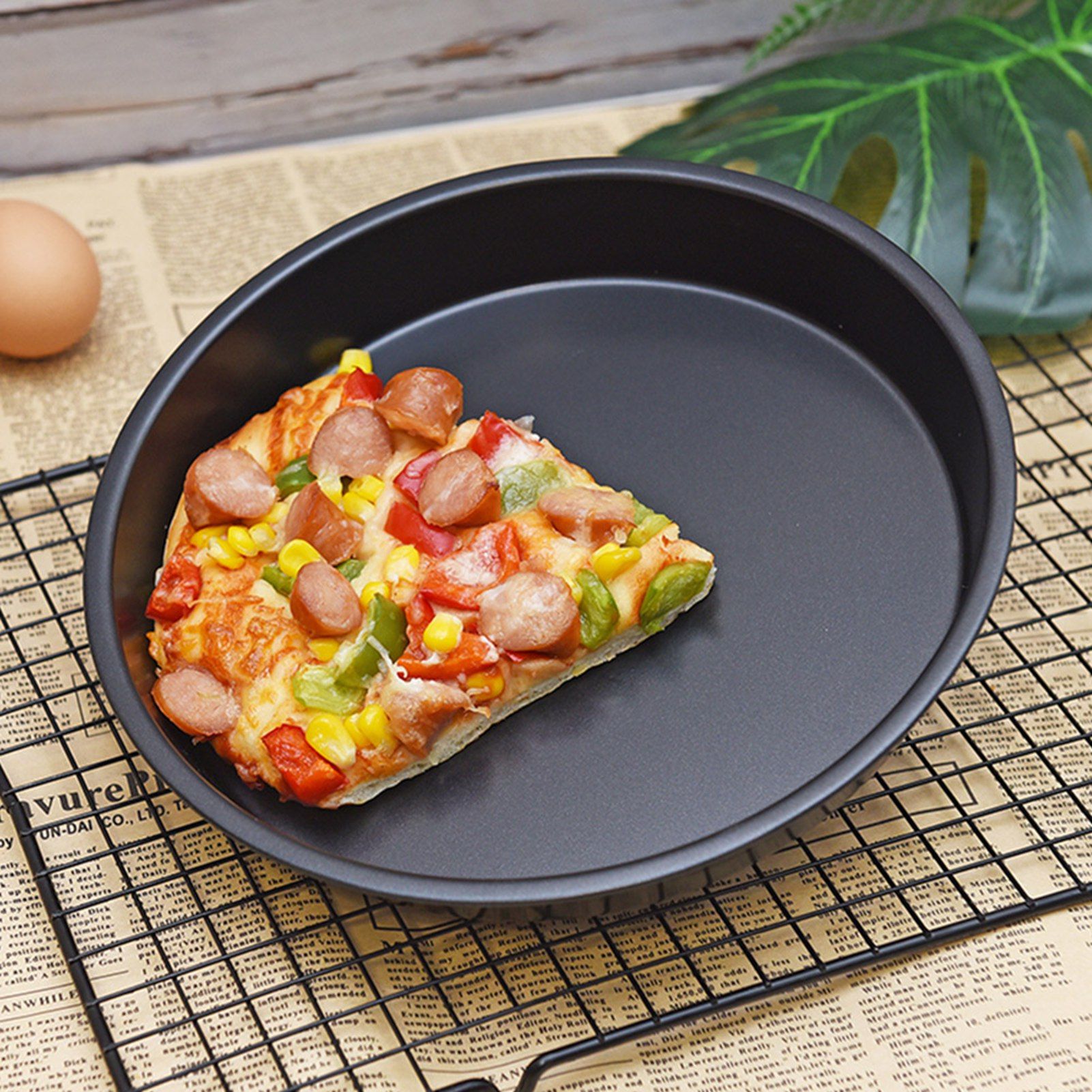 Pizza Pan Non-Stick Round Pie Cake Bread Mold Carbon Steel Baking Dish Pan view 5