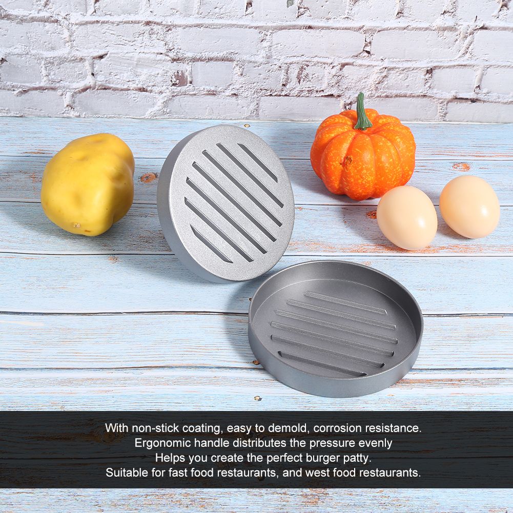 Zinc Aluminum Alloy Non-Stick Hamburger Press Maker Mold Patty Making Tool view 7