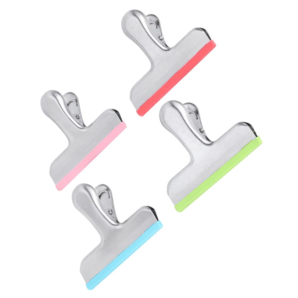 4 Color Stainless Steel Anti-Skid Silicone Strip Sealing Clip for Sealing Food view 5