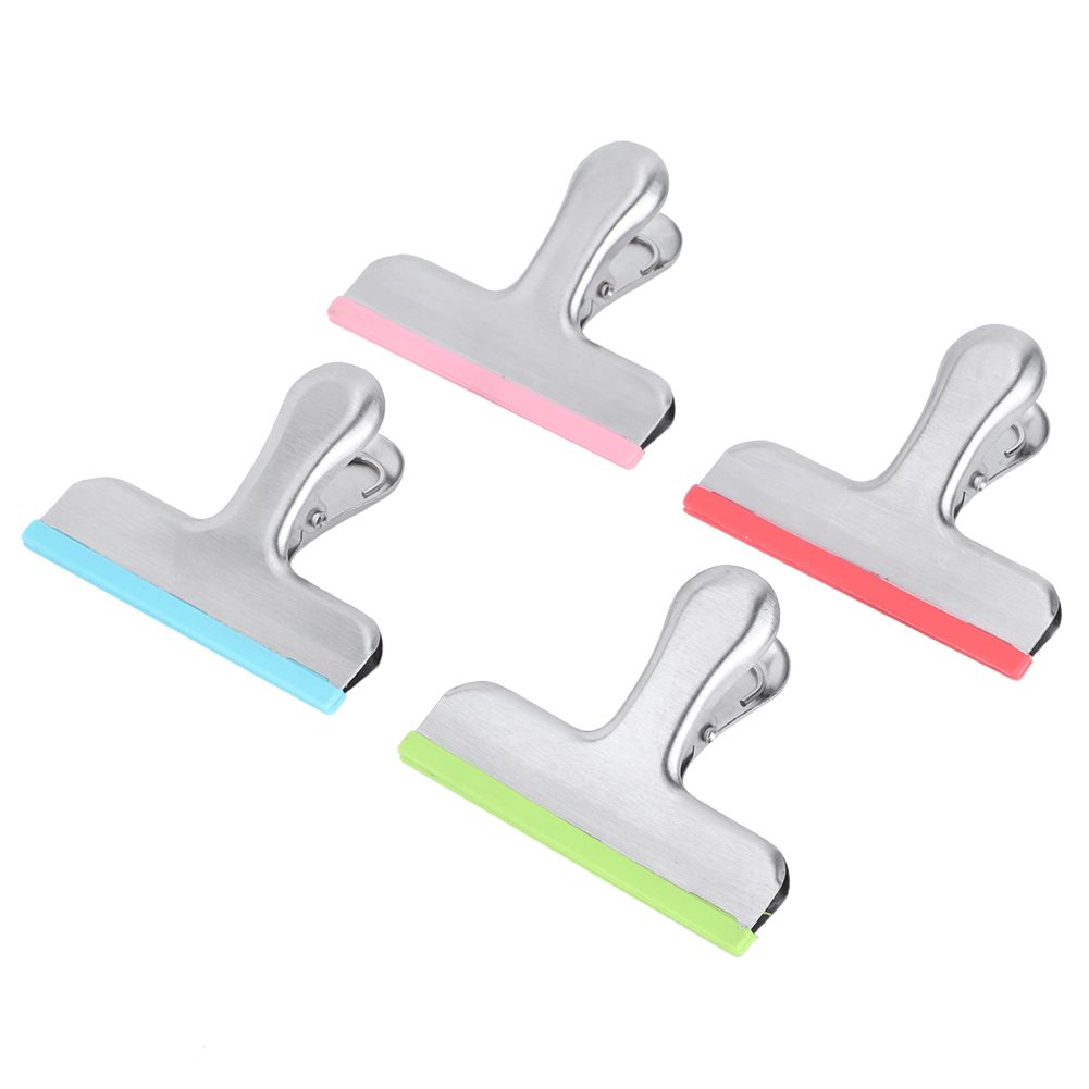 4 Color Stainless Steel Anti-Skid Silicone Strip Sealing Clip for Sealing Food view 6