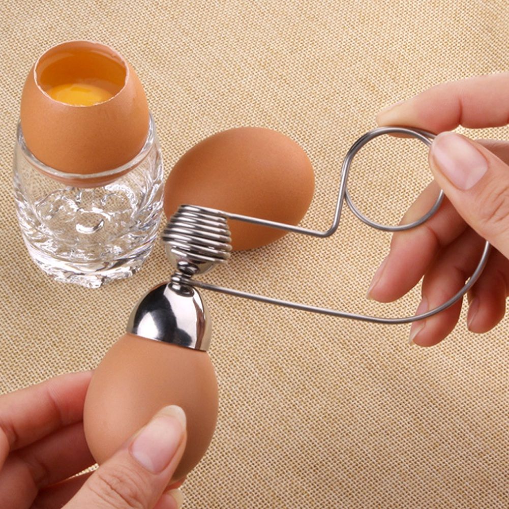 Stainless Steel Household Kitchen Egg Opener Breaker Egg Shell Opening Tool