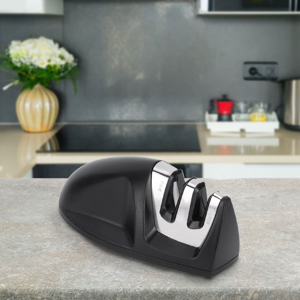 2Pcs 2-Slot Flat Bottom Kitchen Sharpener Multifunctional Household Knife view 8
