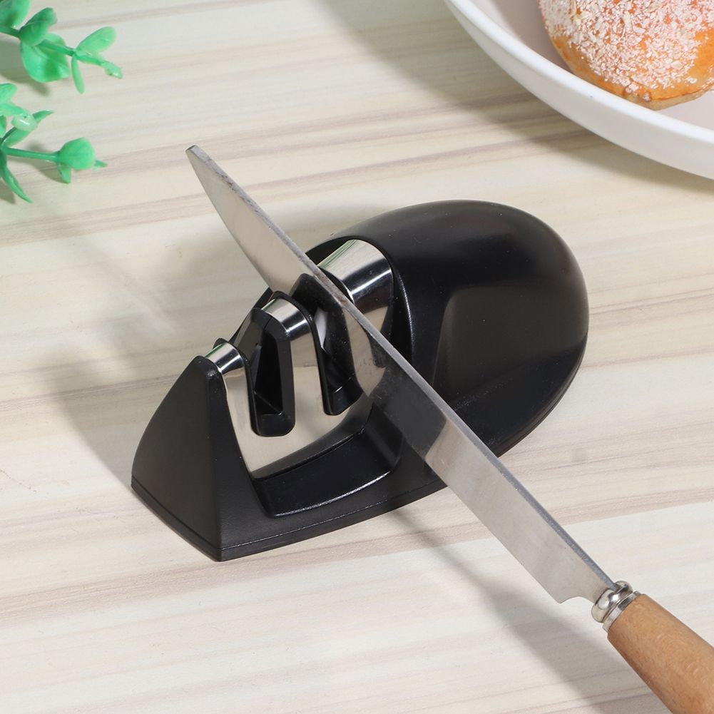 2Pcs 2-Slot Flat Bottom Kitchen Sharpener Multifunctional Household Knife view 10