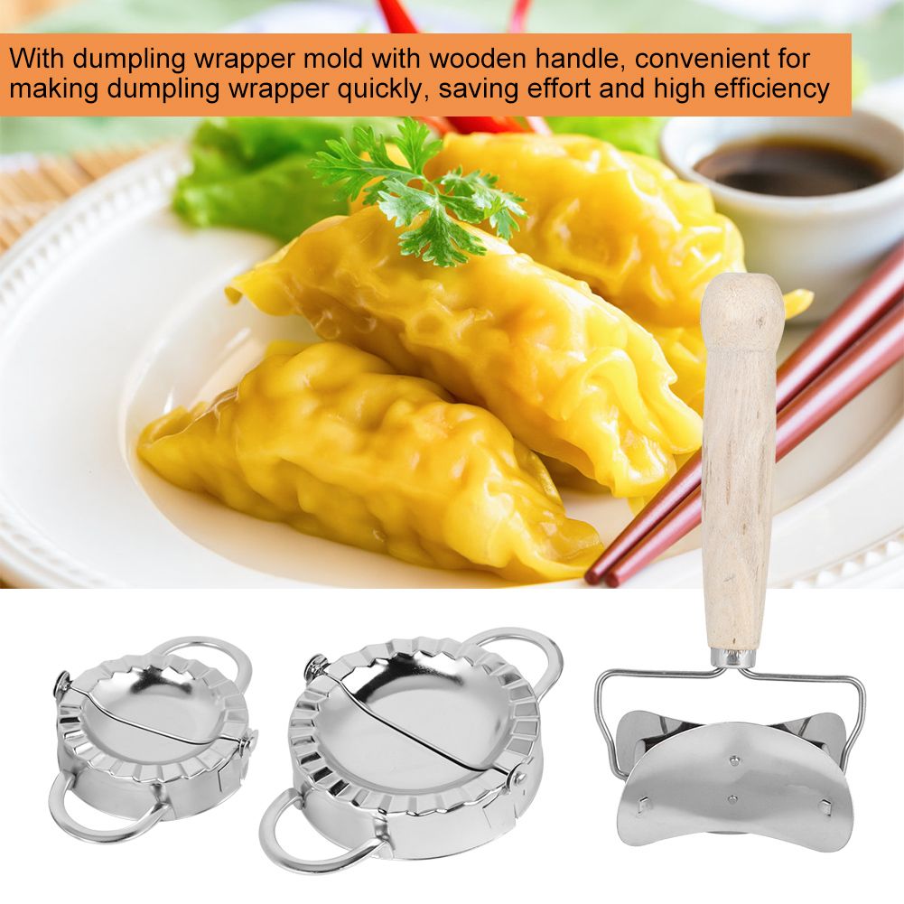 304 Stainless Steel Manual Dumpling Maker Set with Dumpling Wrapper Tool view 11