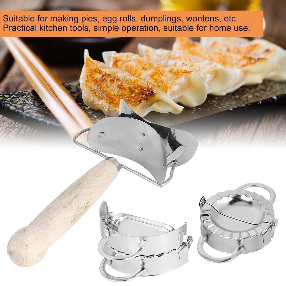 304 Stainless Steel Manual Dumpling Maker Set with Dumpling Wrapper Tool view 12