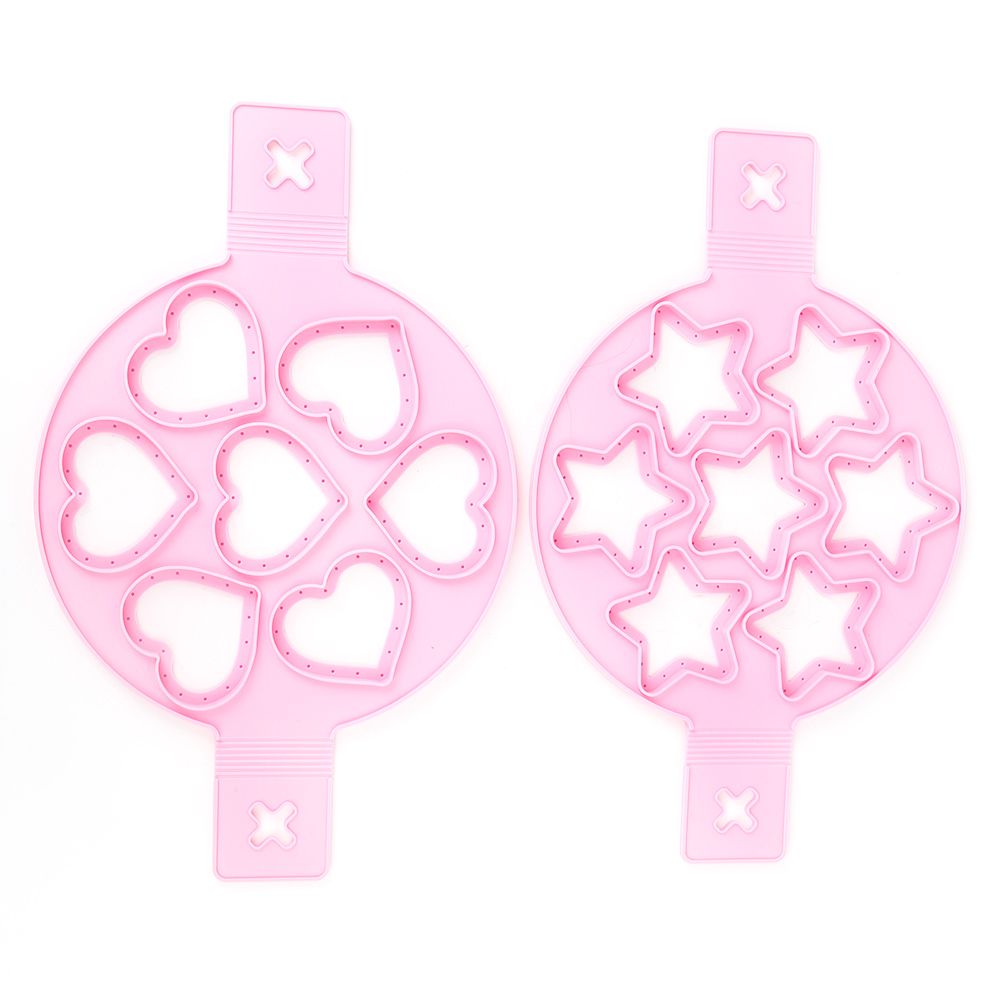 2Pcs Silicone Egg Ring Pancake Maker Non-stick Egg Cooker Pan Flip Mold DIY
