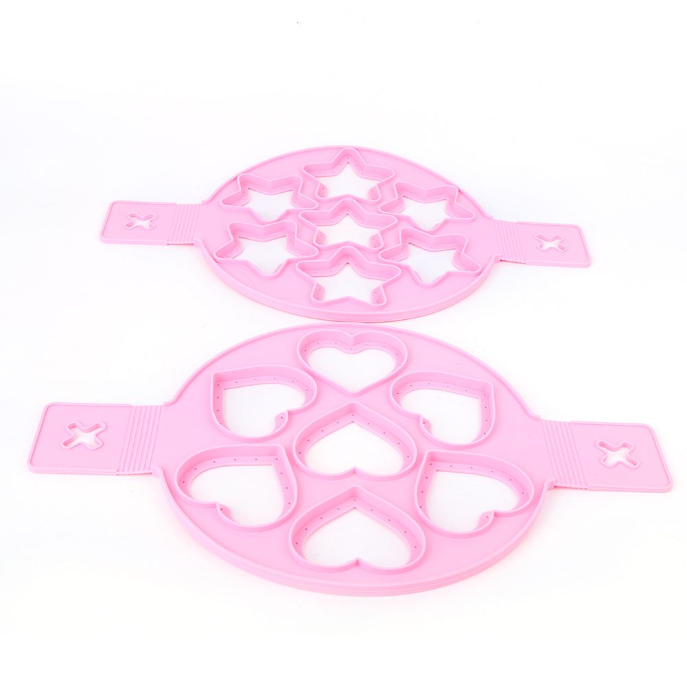 2Pcs Silicone Egg Ring Pancake Maker Non-stick Egg Cooker Pan Flip Mold DIY view 5