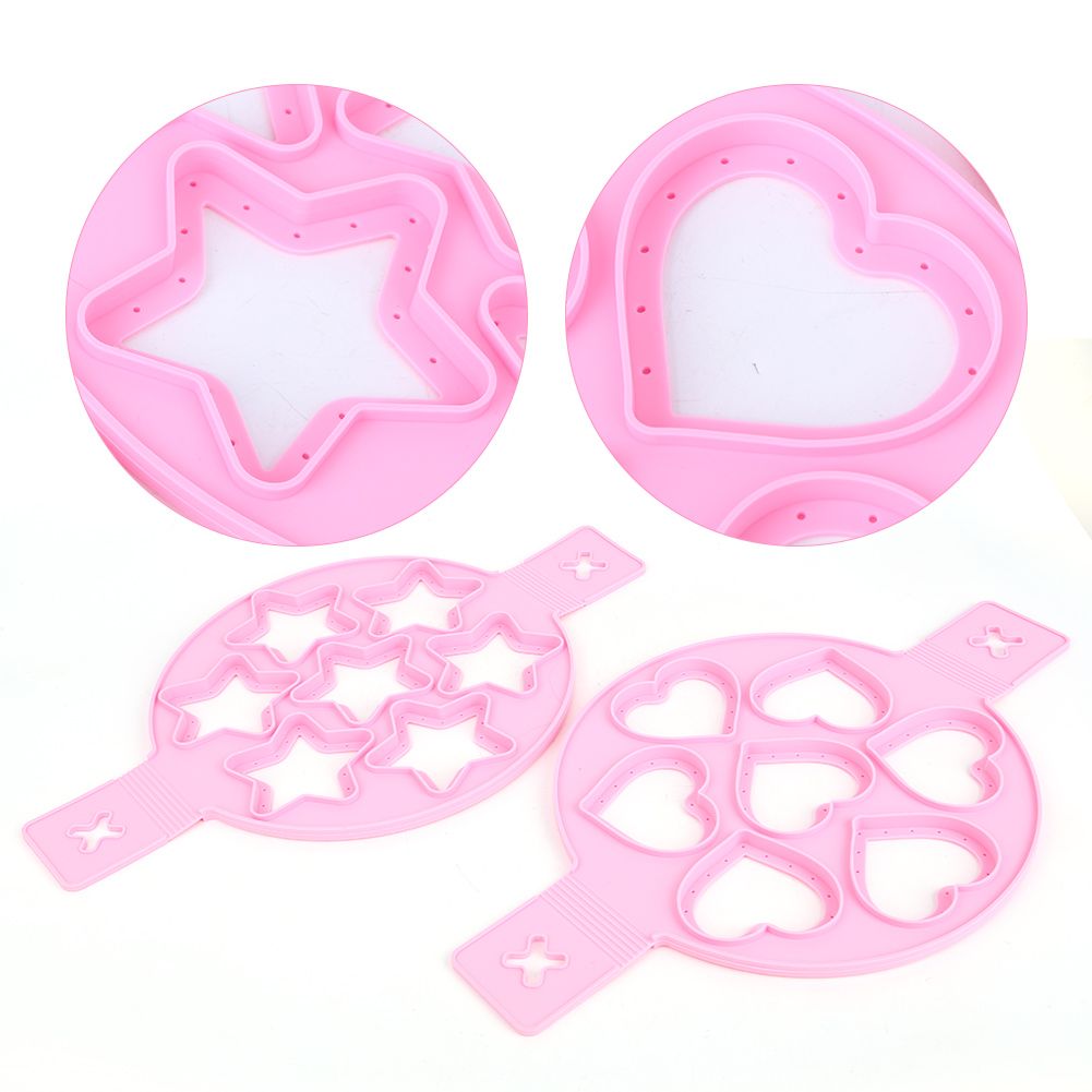 2Pcs Silicone Egg Ring Pancake Maker Non-stick Egg Cooker Pan Flip Mold DIY view 10