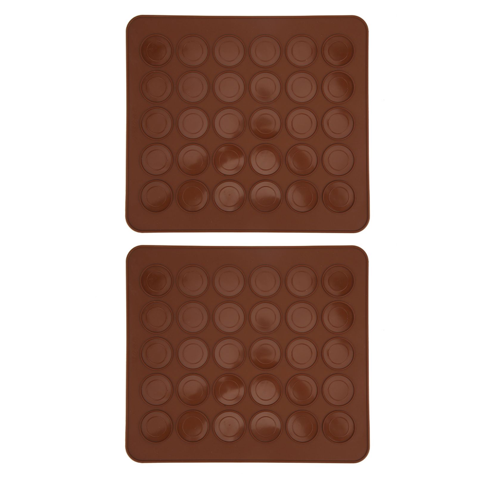 2Pcs 30 Holes Silicone Non-Stick Macaron Pad Oven Mat Kitchen Baking Tool view 3