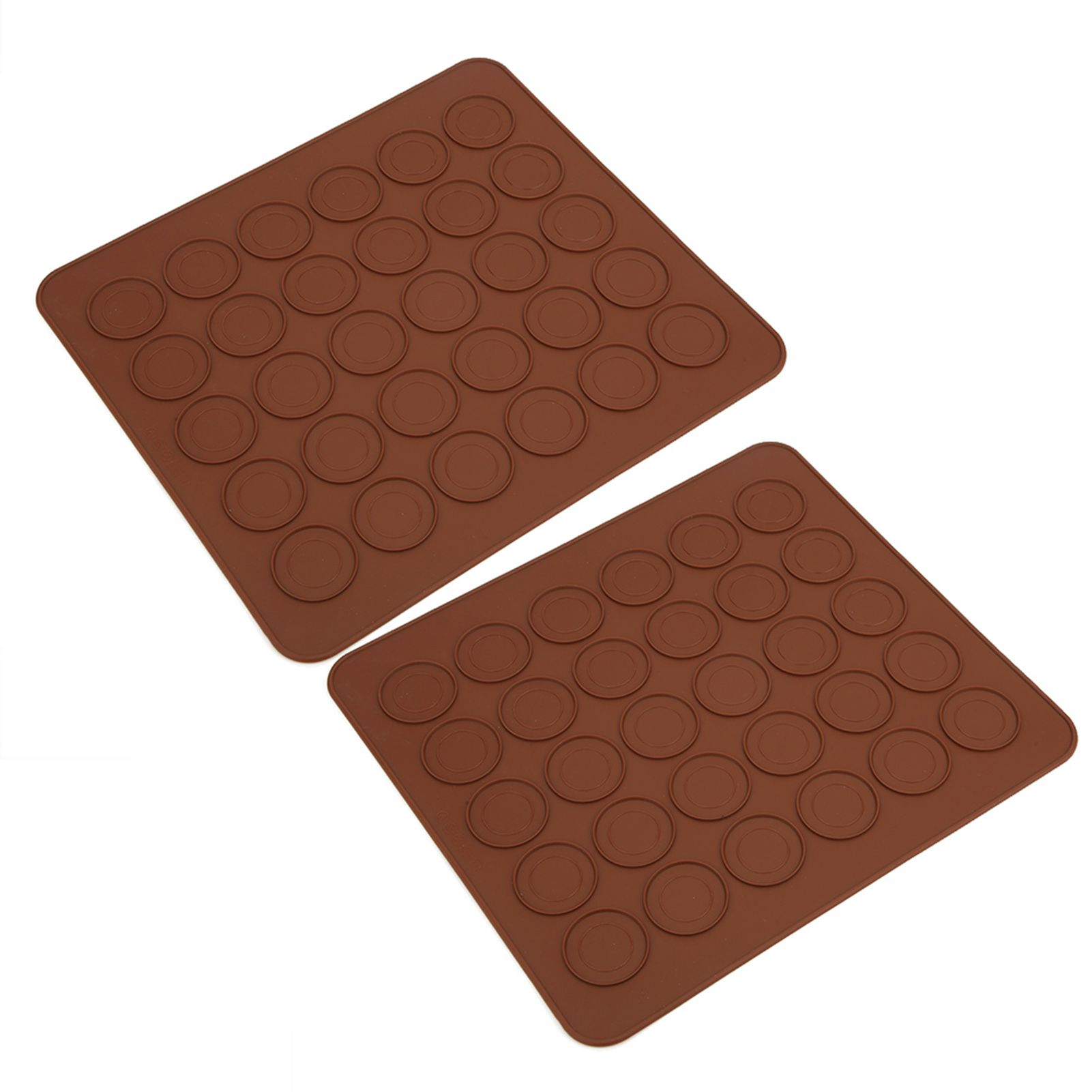 2Pcs 30 Holes Silicone Non-Stick Macaron Pad Oven Mat Kitchen Baking Tool view 4