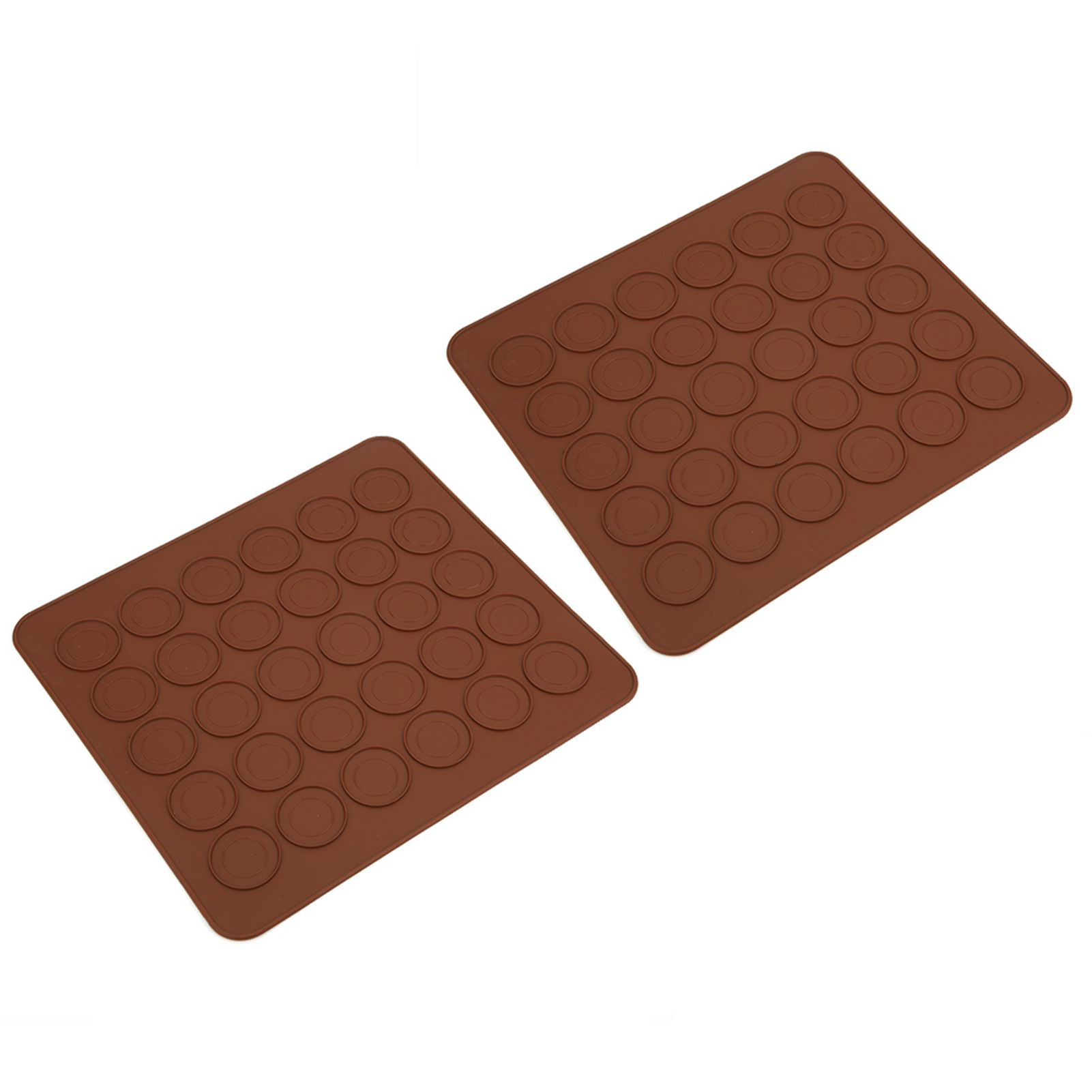 2Pcs 30 Holes Silicone Non-Stick Macaron Pad Oven Mat Kitchen Baking Tool view 5