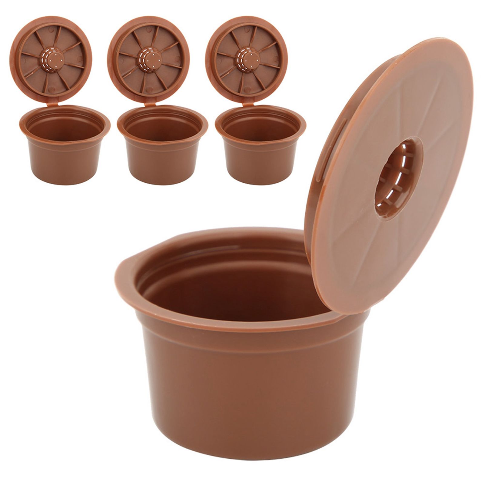 3Pcs Reusable Refillable Coffee Capsule Filter Cup Replacement Accessories Fit view 4