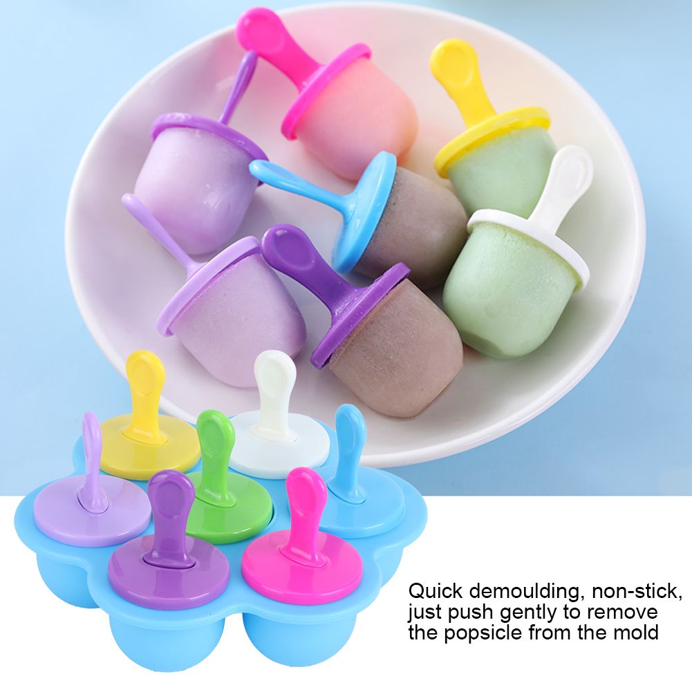 Household Reusable Silicone Ice Cream Molds DIY Making Mold Tool Kitchen view 11