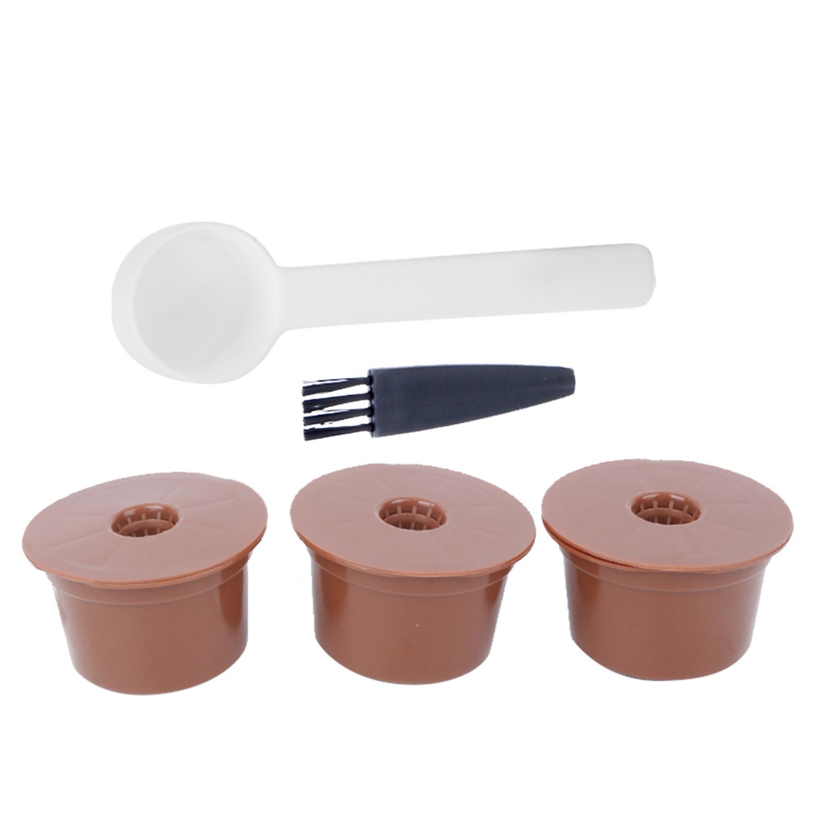 Reusable Refillable Coffee Capsule Filter Cup Brush Spoon Kit Accessory for view 3
