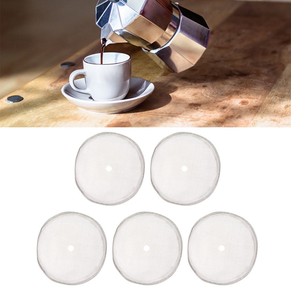 5Pcs 80 Mesh Reusable Stainless Steel Filter Mesh for 600ml French Press Pot view 8